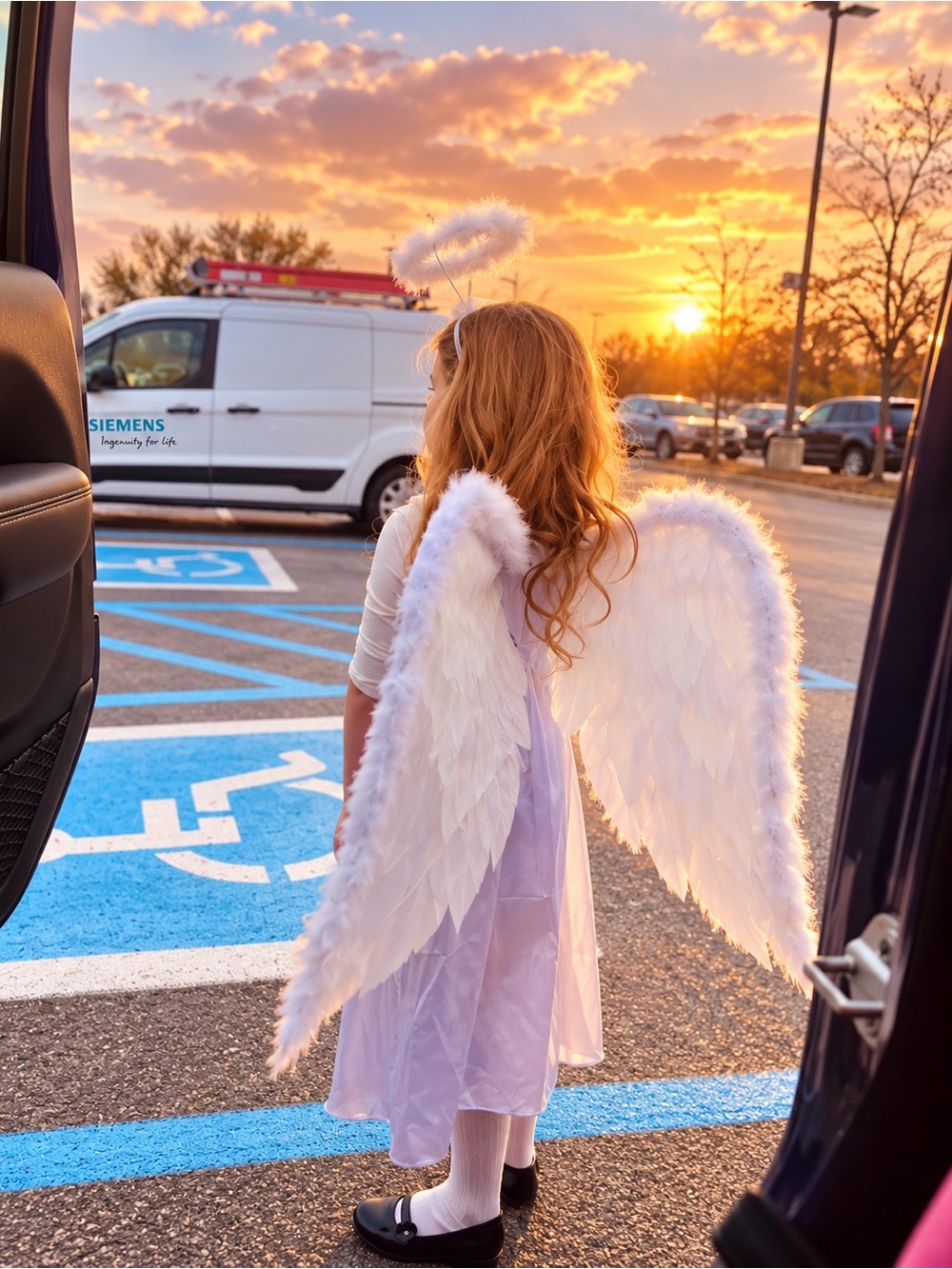 ADORABLE ANGEL COSTUME/ size 4 to 6. Incudes 3 pieces